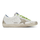 Golden Goose White Fluorescent Superstar Sneakers