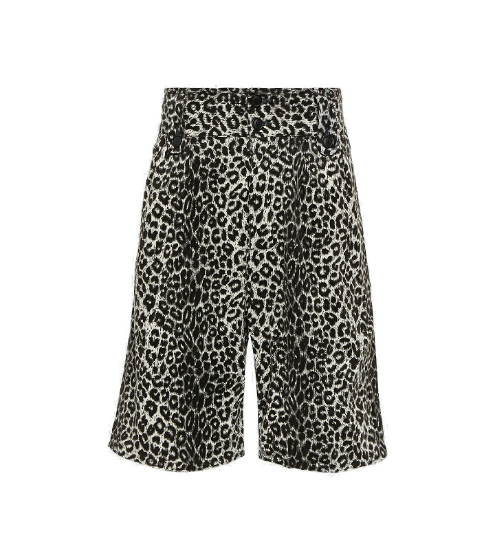 Photo: Visvim Leopard-print cotton and linen shorts