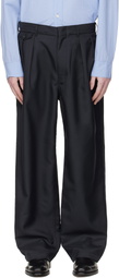 nanamica Navy Polyester Twill Club Trousers