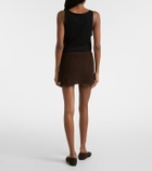 Jardin des Orangers Waffle-knit wool and cashmere miniskirt