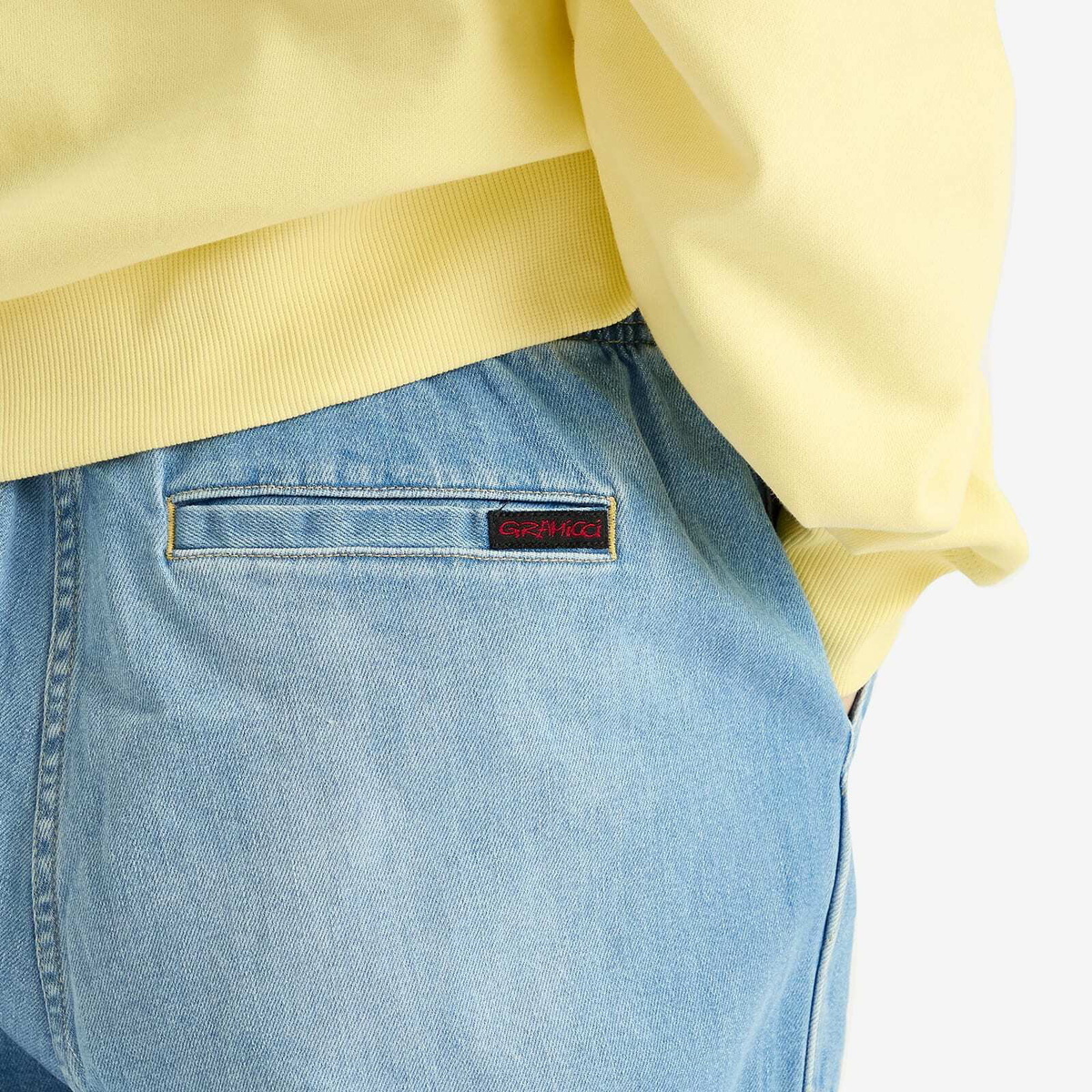 Gramicci Women's Stretch Denim Loose Tapered Pants in Medium Used