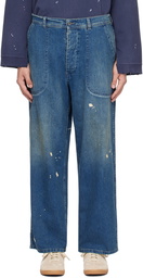 Maison Margiela Indigo Distressed Jeans