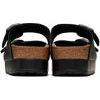 Birkenstock Black Narrow Arizona Flex Platform Birko-Flor Sandals