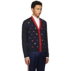 Gucci Navy Insect Cardigan