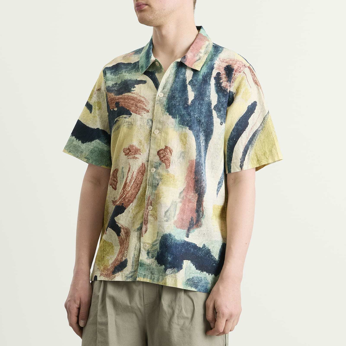 Folk Men's Gabe Short Sleeve Shirt in Paradiso Print