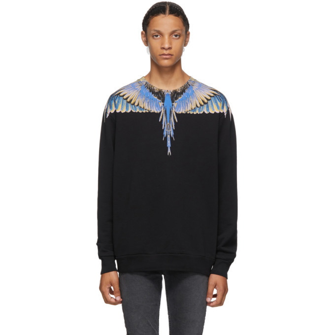 Photo: Marcelo Burlon County of Milan Black and Blue Wings Sweatshirt