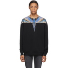 Marcelo Burlon County of Milan Black and Blue Wings Sweatshirt