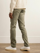 Zegna - Roccia Slim-Fit Garment-Dyed Stretch Linen and Cotton-Blend Trousers - Green