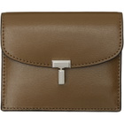 TOTEME Brown T-Lock Leather Card Holder