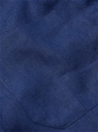Rubinacci - Cutaway-Collar Linen Shirt - Blue