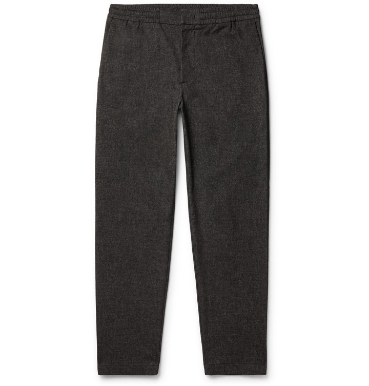 Photo: NN07 - Foss Slim-Fit Tapered Flannel Trousers - Black