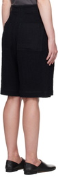 Studio Nicholson Navy Luna Linen Shorts