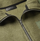 AMIRI - Tencel-Trimmed Fleece Jacket - Army green