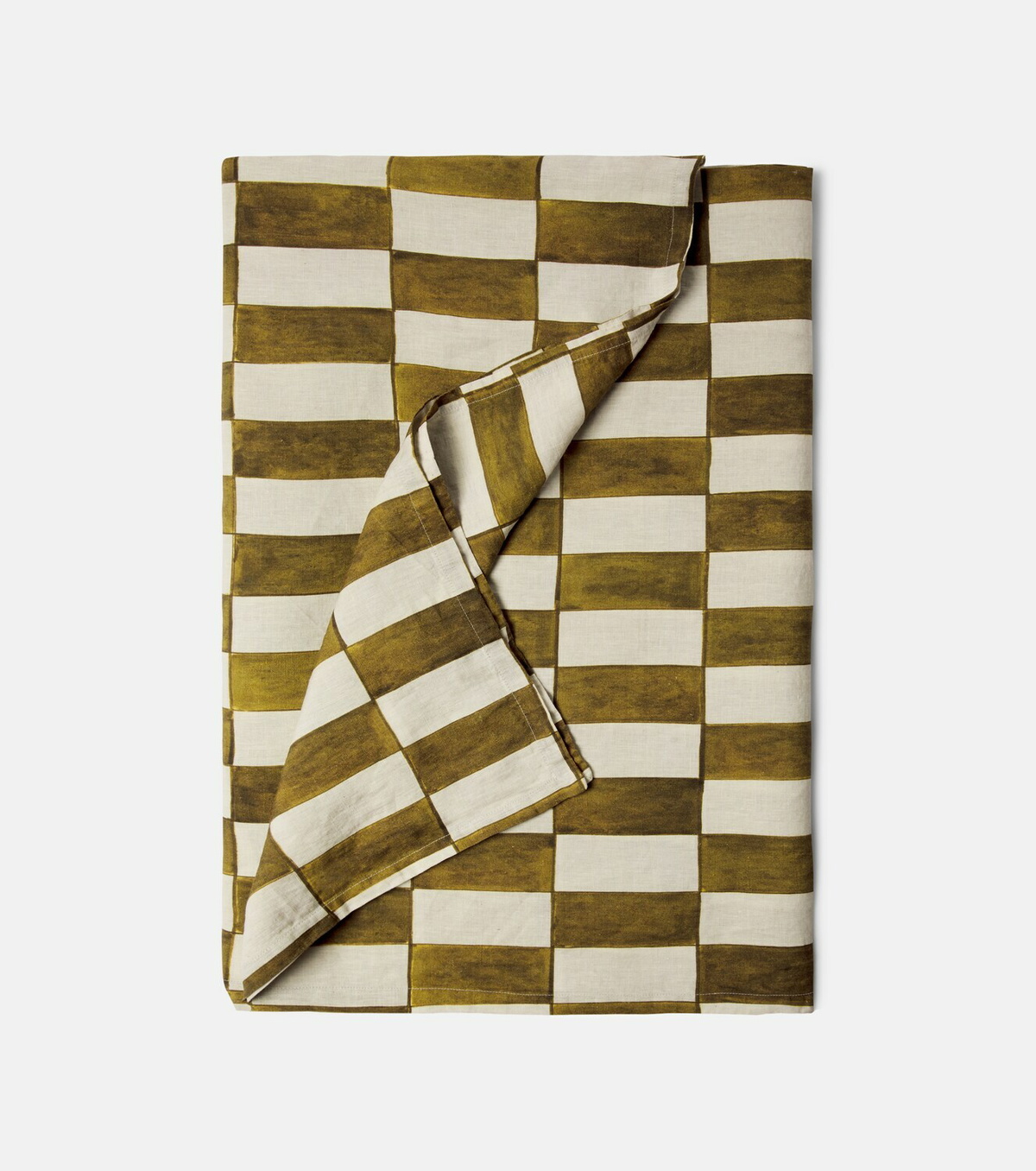 Once Milano Checked linen tablecloth