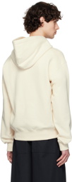 Jil Sander Off-White Logo Printed Hoodie