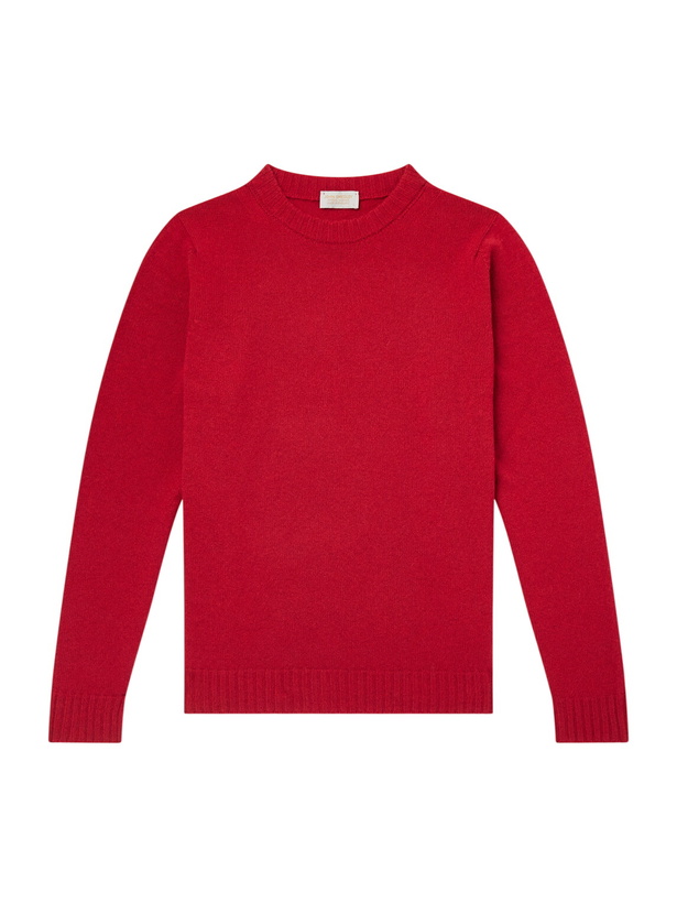 Photo: John Smedley - Norfolk Recycled-Cashmere and Merino Wool-Blend Sweater - Red