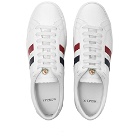Moncler Men's New Monaco Tricolour Band Cupsole Sneakers in White