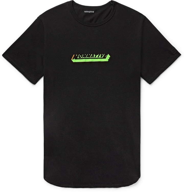 Photo: nonnative - Factory Oversized Logo-Print Cotton-Jersey T-Shirt - Black