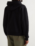 Jacquemus - Logo-Embroidered Organic Cotton-Jersey Hoodie - Black