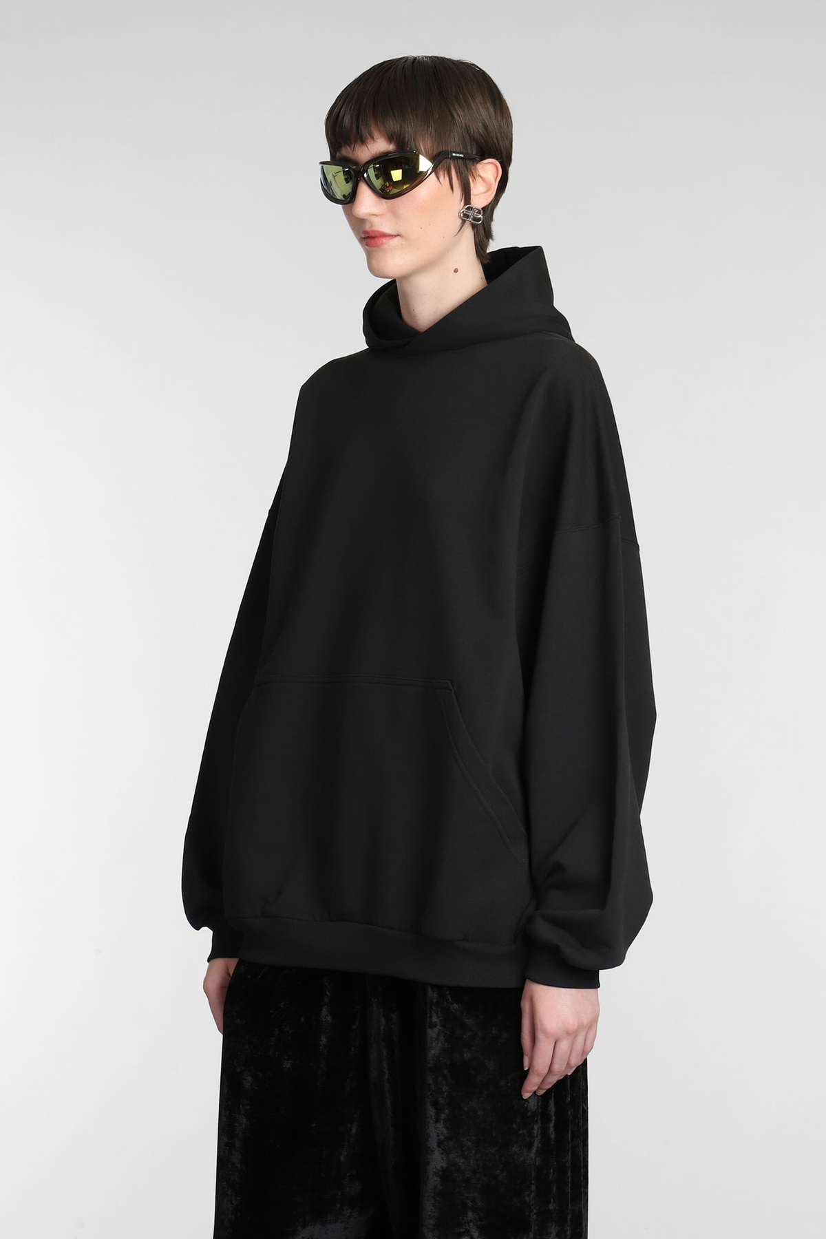 Balenciaga Sweatshirt In Black Cotton