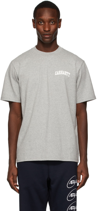 Photo: Carhartt Work In Progress Grey University Script T-Shirt