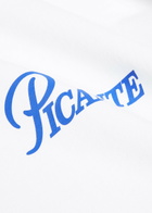 Picante Record Logo-print Cotton T-shirt White