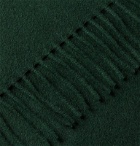 Anderson & Sheppard - Fringed Cashmere Scarf - Green