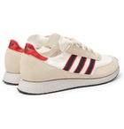 adidas Originals - Glenbuck SPZL Leather-Trimmed Suede and Satin Sneakers - Men - Neutral