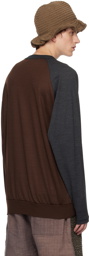 kolor Brown Asymmetric Sweater