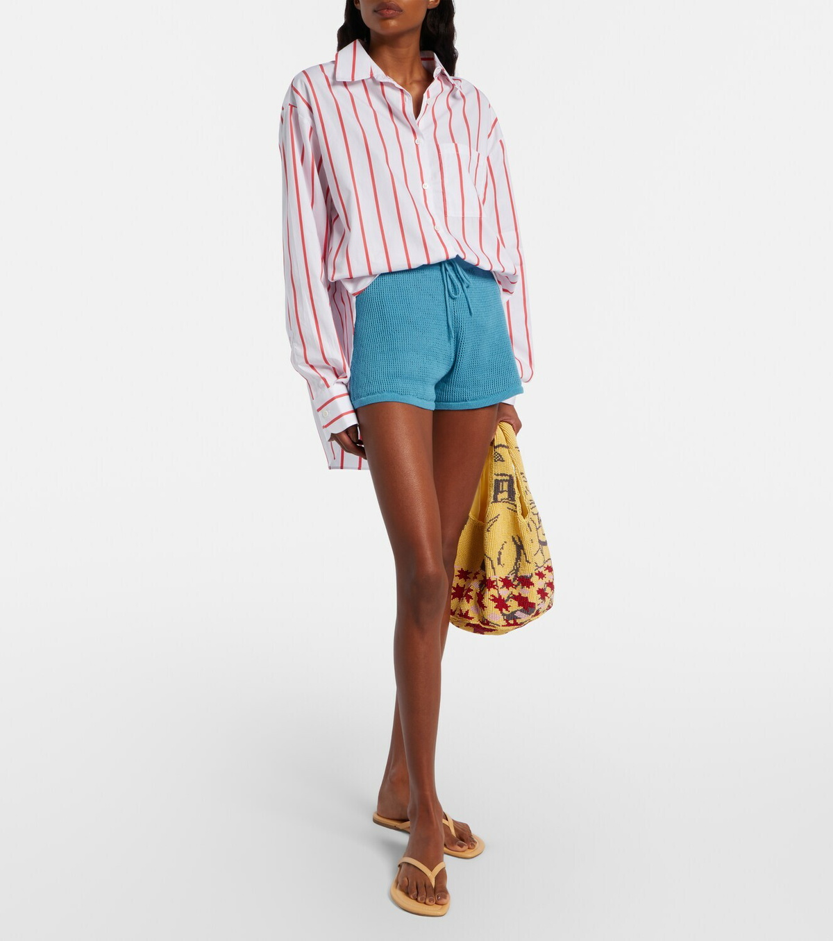 Staud Samara cotton shorts