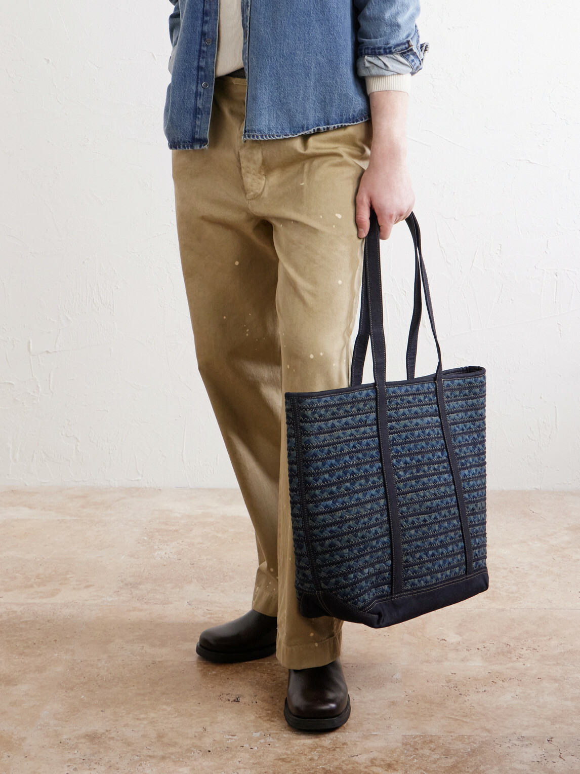 RRL - Banks Beach Medium Woven Tote