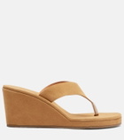 Ancient Greek Sandals Charys suede wedge thong sandals
