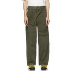 JW Anderson Khaki Fold Front Utility Trousers