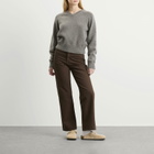 DUNST Women's Essential Straight Leg Jeans in Brown