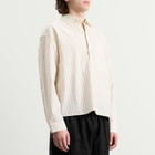 MKI Men's Seersucker Stripe Box Dress Shirt in Off White