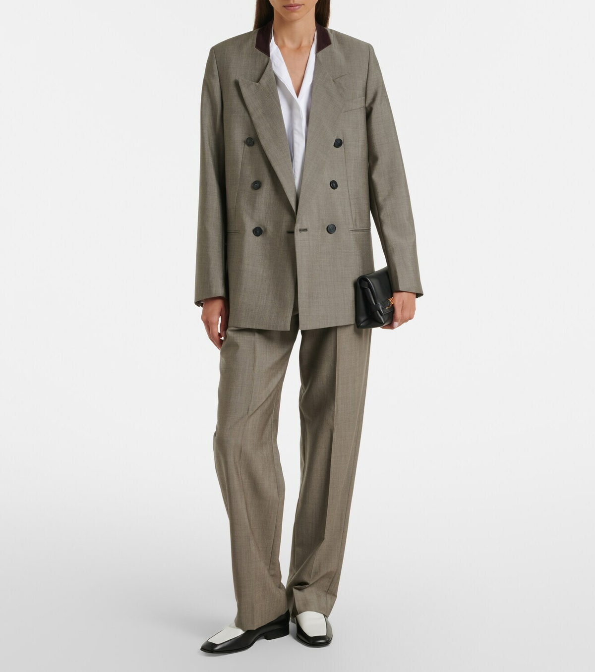 Victoria Beckham Wool and mohair straight pants