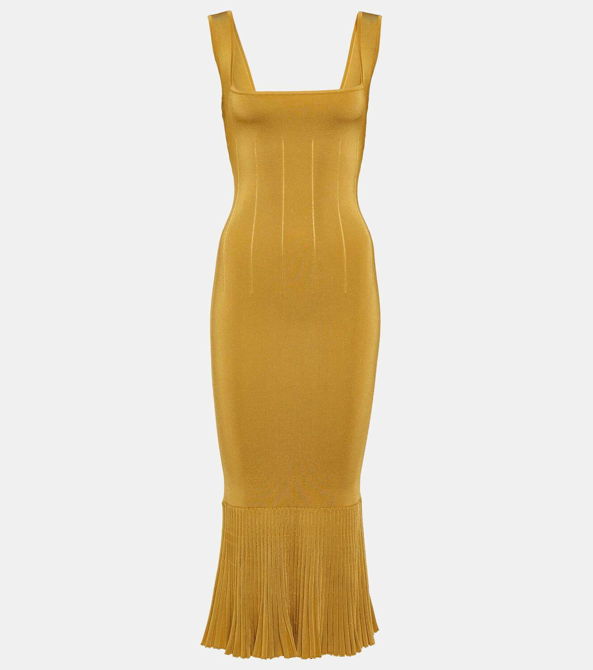 Galvan Atalanta ribbed-knit midi dress Galvan