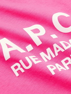 A.P.C. Kids - Abel Logo-Print Cotton-Jersey T-Shirt - Pink