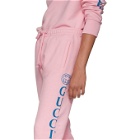 Gucci Pink Logo Medley Sweatpants