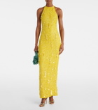 Clio Peppiatt Mimosa beaded sequined gown