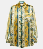 Alémais Quinn printed silk satin shirt