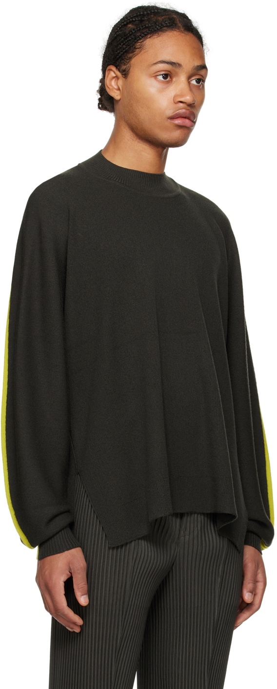 HOMME PLISSÉ ISSEY MIYAKE Gray Framework Sweater Homme