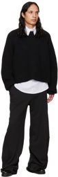 Edward Cuming SSENSE Exclusive Black Cropped Sweater