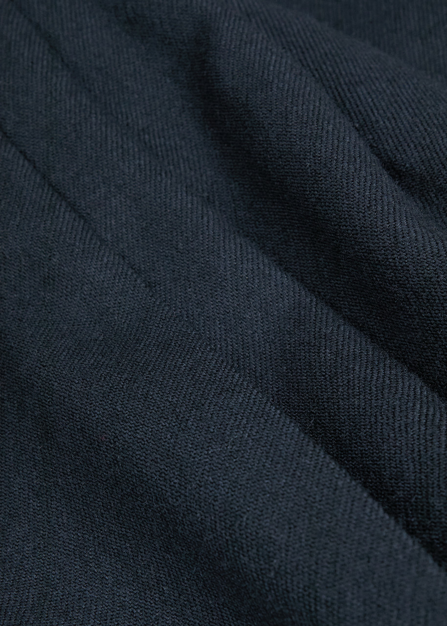 Tove Robena Pleated Wool Trousers Navy