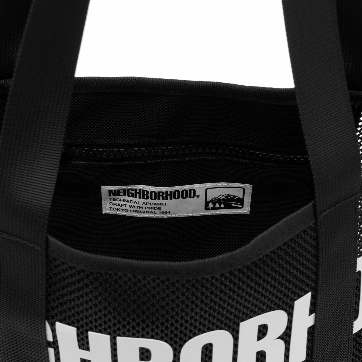 Neighborhood Men's Mesh Tote Bag in Black 