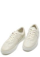 Jude Llow Pierre Panelled Grained Leather Sneakers White