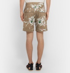 Valentino - Printed Cotton Shorts - Men - Beige
