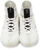 Y-3 White Mesh Runner 4D Low Sneakers