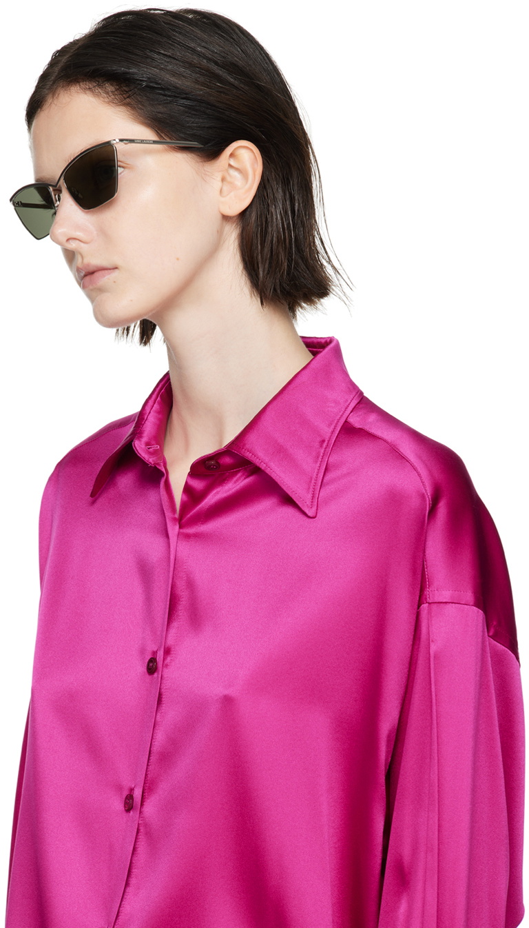 Saint Laurent Silver SL 637 Sunglasses Saint Laurent display picture 3