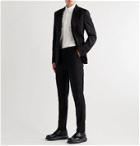 Alexander McQueen - Exaggerated-Sole Suede and Croc-Effect Leather Brogues - Black